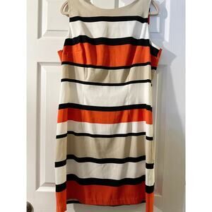 Alyx Limited Women Dress Size 18 Orange Tan Black Colorblock Striped  Sleeveless